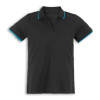 Mens Contrast Stripe Polo L Blue
